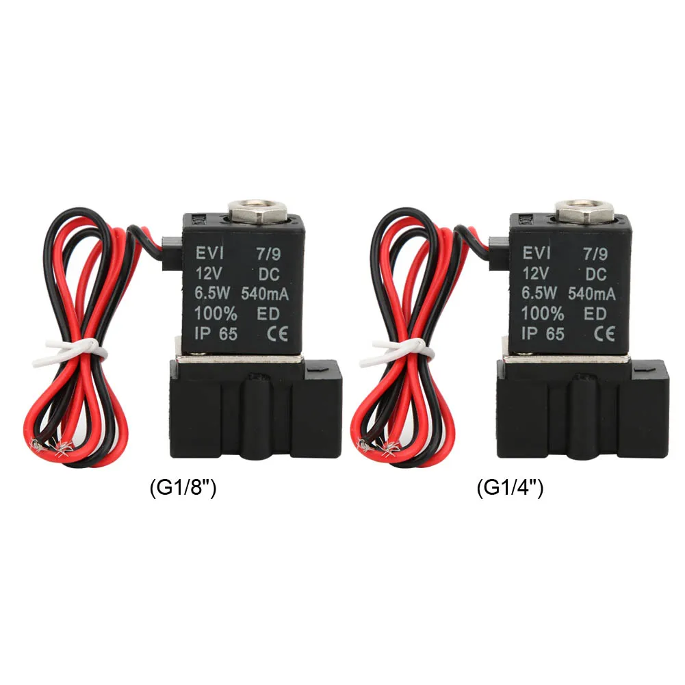 2 Position 2 Way Solenoid Valve, Fast Response Plastic Electric Solenoid Valve 12V DC 2 Position 2 Way Air Water Oil