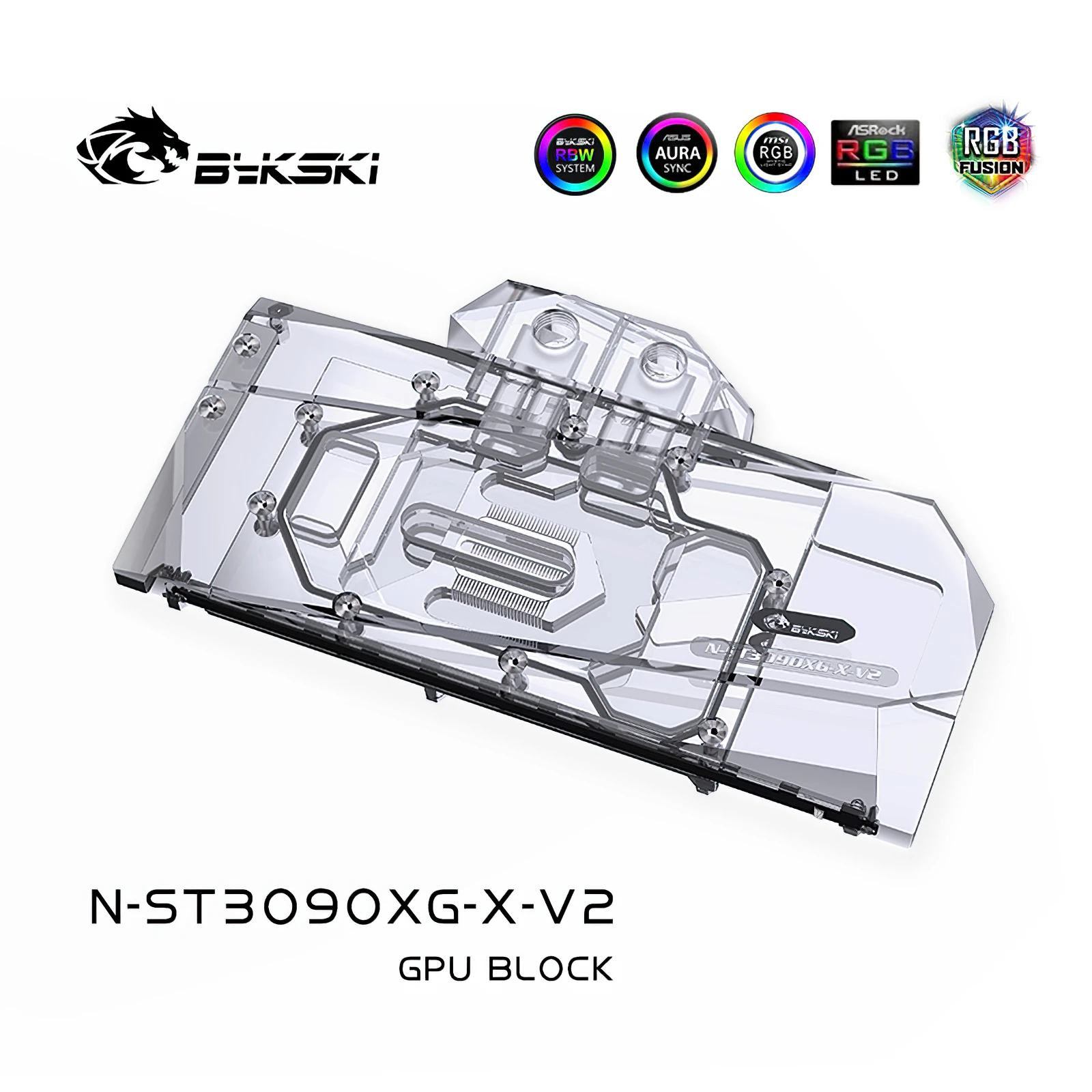 Bykski غطاء كامل GPU تبريد المياه RGB كتلة مع لوحة الخلفية ل Zotac RTX3090 3080 الألعاب N-ST3090XG-X-V2