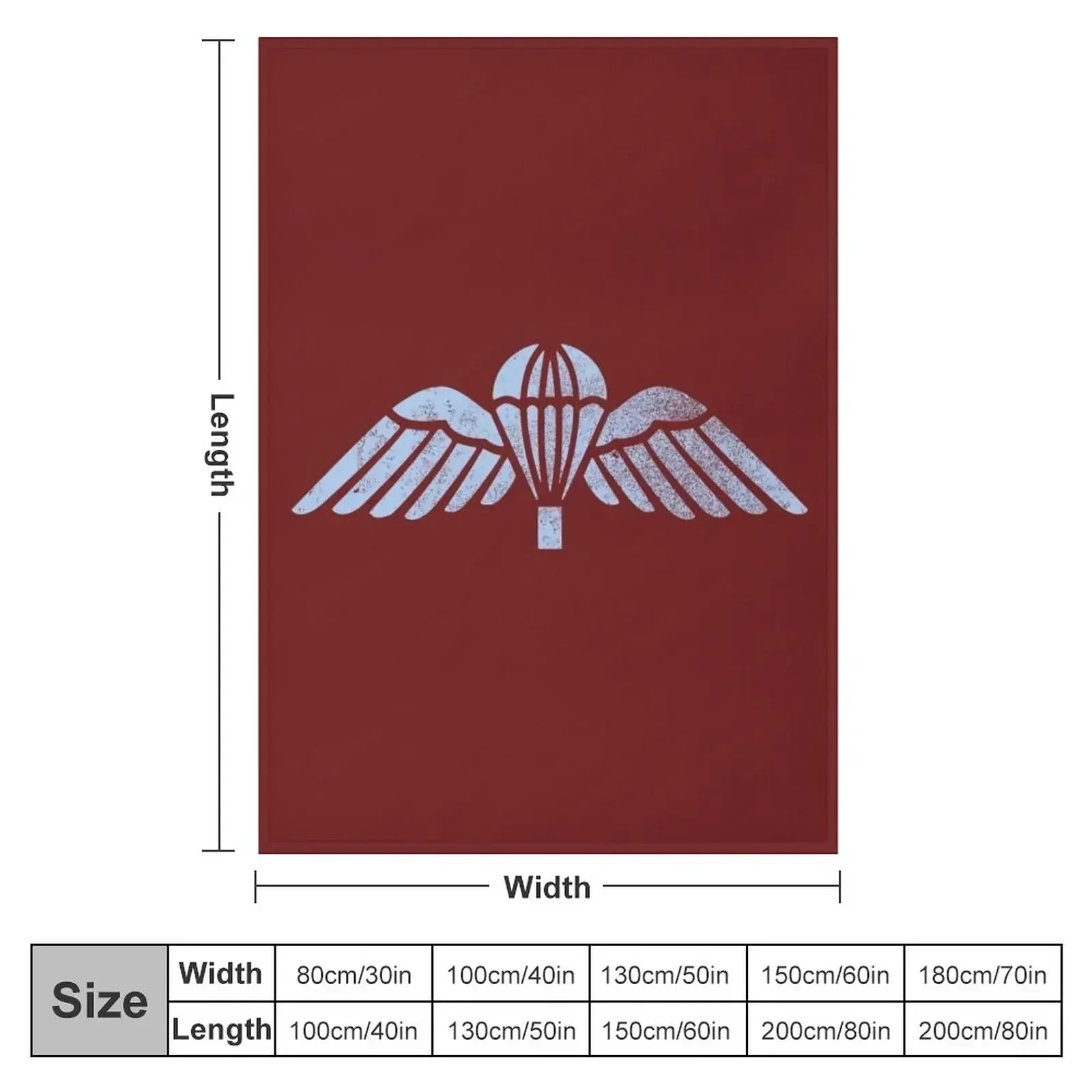 British Paratrooper Wings (distressed) Throw Blanket Softest Beautifuls Blankets