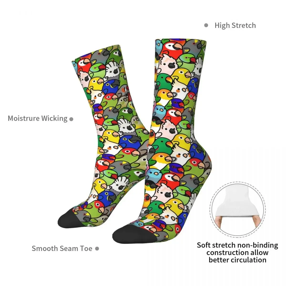 Everybirdy Pattern 2023 Socks Harajuku High Quality Stockings All Season Long Socks Accessories for Man's Woman's Gifts