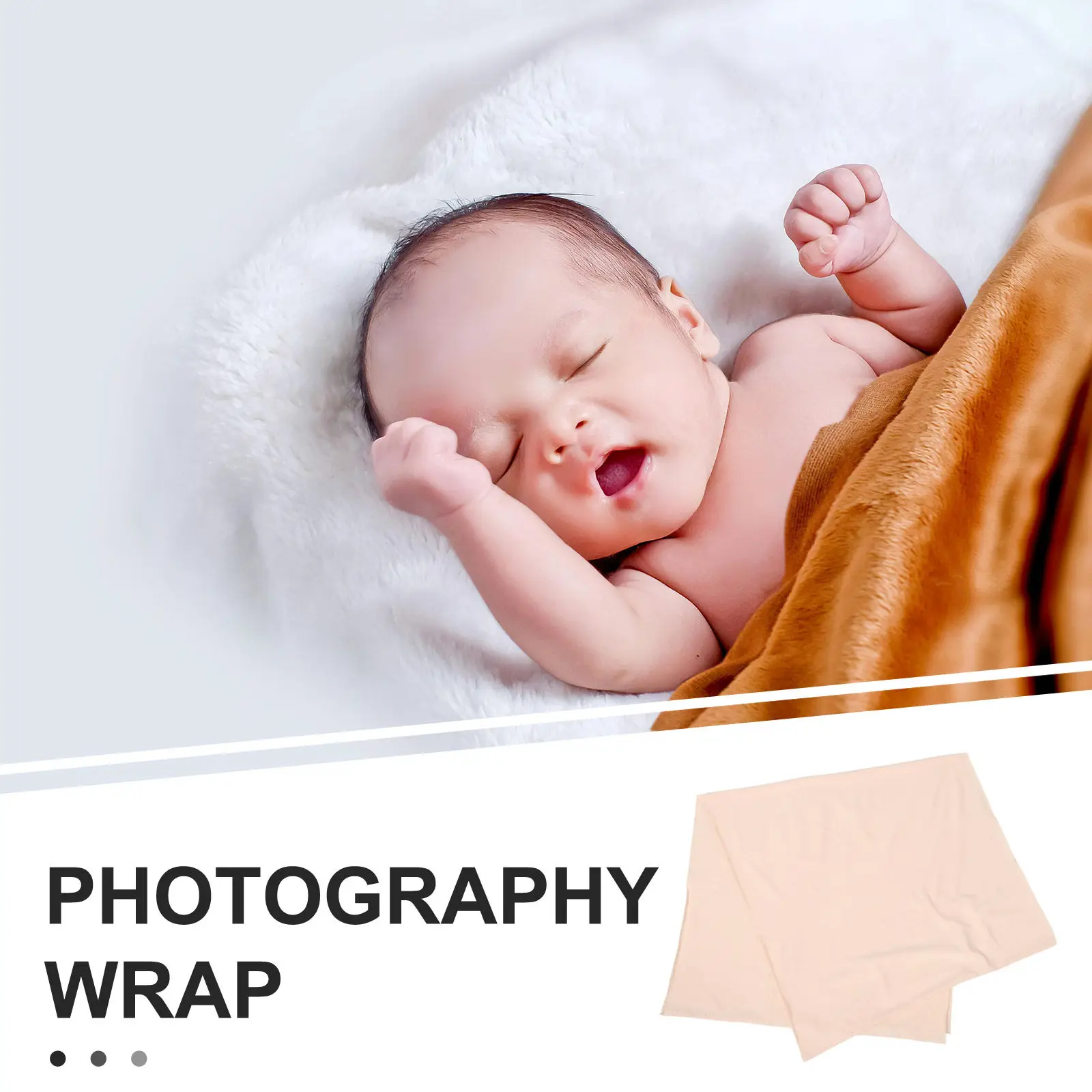 Newborn Photography Wrap 150x50cm Stretch Swaddle Blanket for Baby Boys and Girls – Soft Comfortable Photoshoot Prop