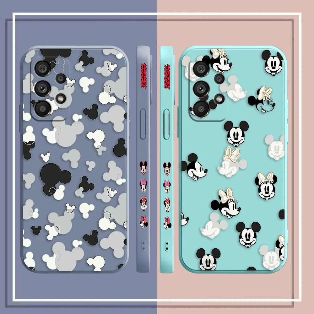 Stick Figure Mickey Minnie Mouse Phone Case For Samsung A14 A73 A72 A71 A53 A52 A51 A42 A34 A33 A32 A23 A22 A21S A13 4G 5G Case