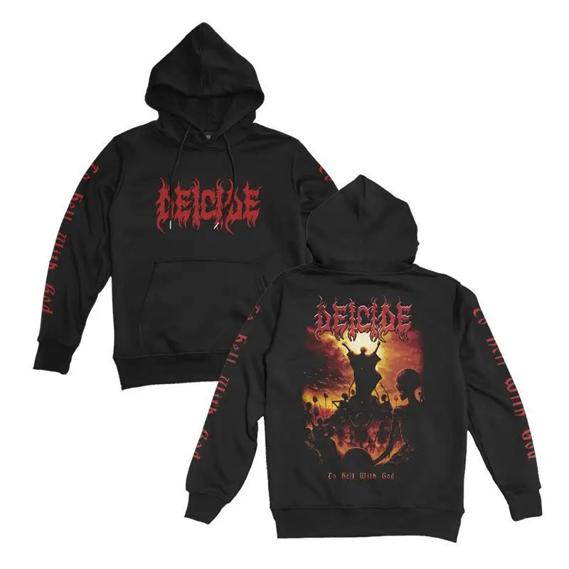 Deicide, American Death Band To Hell with God, Printed Men's and Women's Casual Hoodies and Sweatshirts