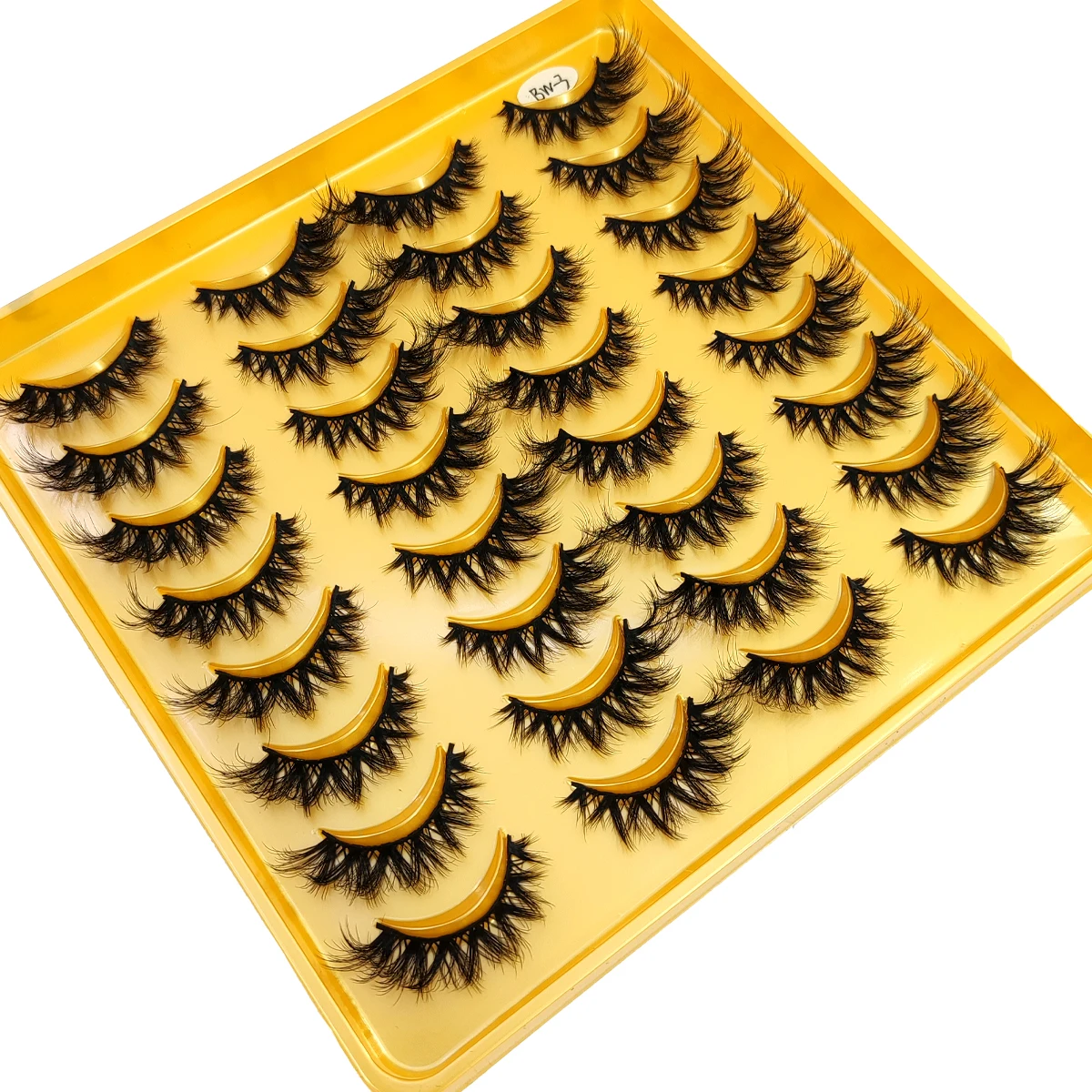 16 pairs of soft natural artificial mink eyelashes 3D fluffy dramatic false eyelashes
