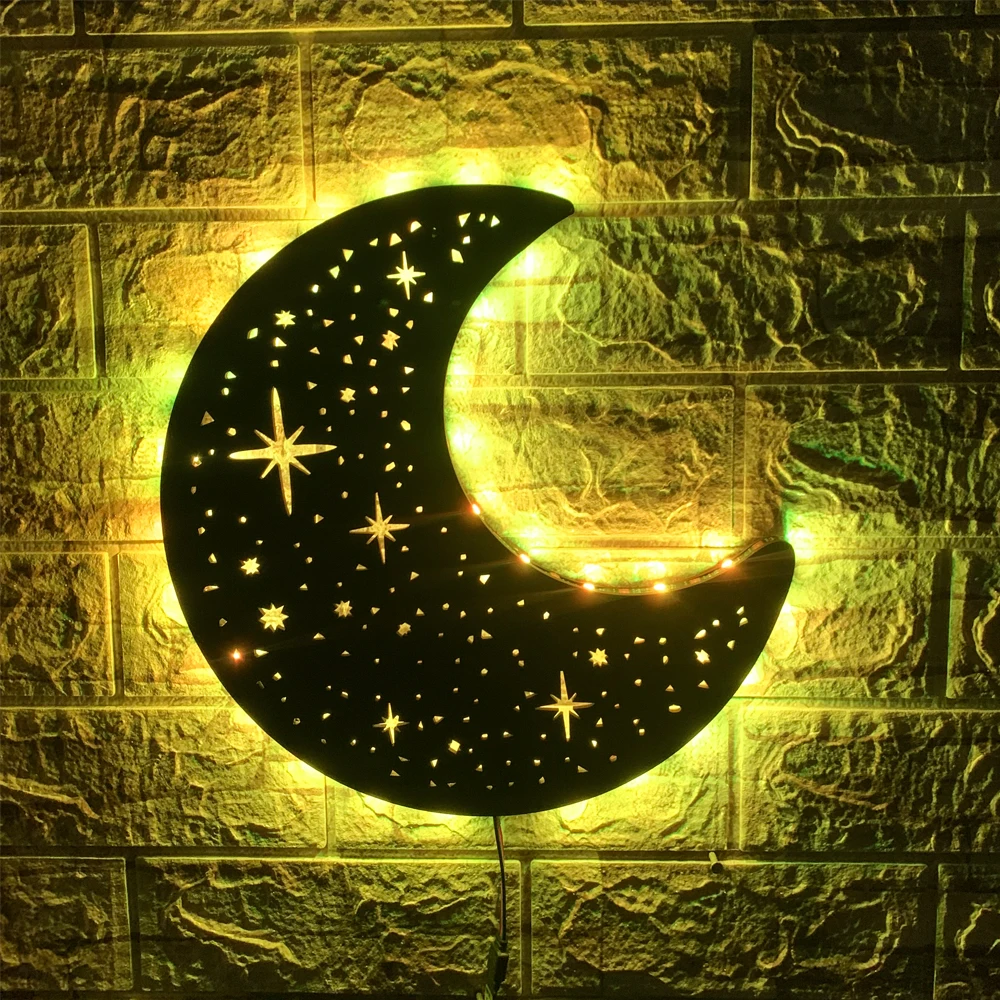 ZK50 Cool USB Moon Starry Sky Lampa ścienna LED Zdalne sterowanie Zmiana koloru Lampka nocna Marker Dekoracja wnętrz Lampka nocna