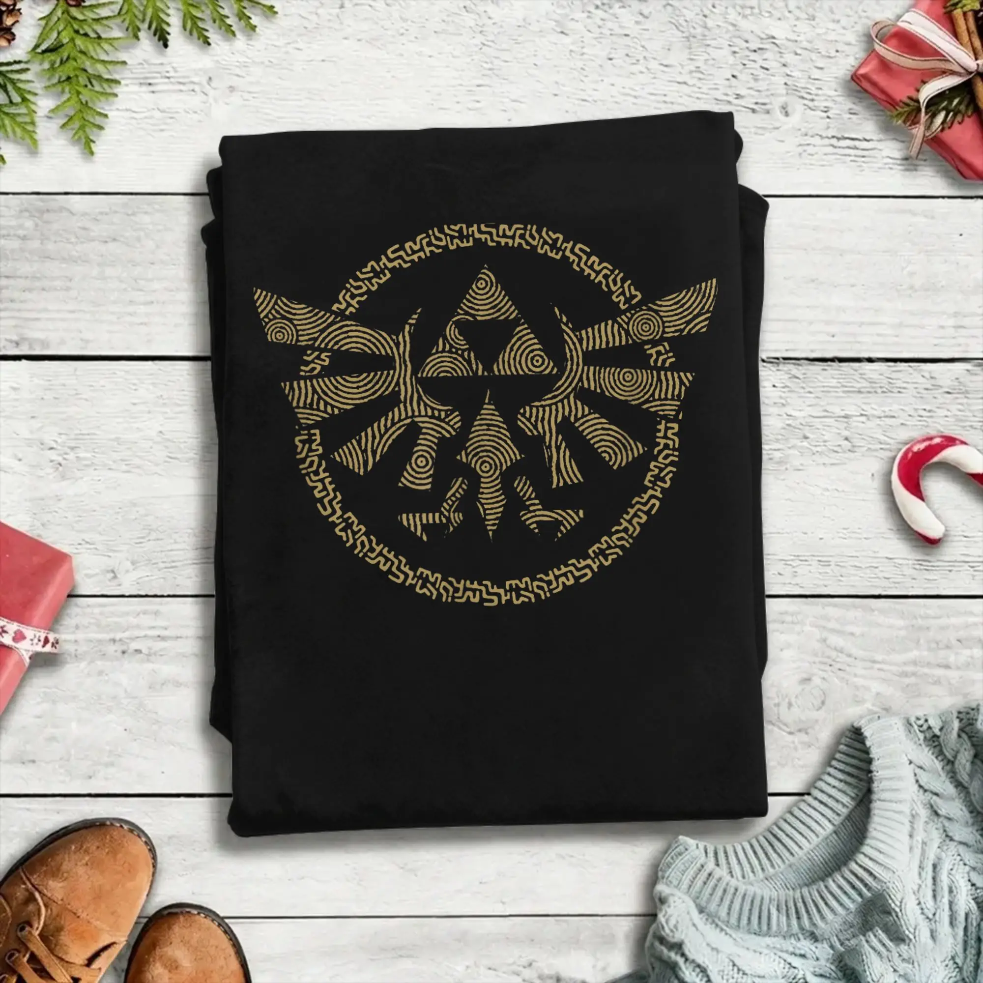 The Legend of Zelda Tears Of The Kingdom Hyrule Badge Baumwoll-T-Shirt für Herren, Sommermode-T-Shirt, Übergrößen-Design-Tops – Detail 4