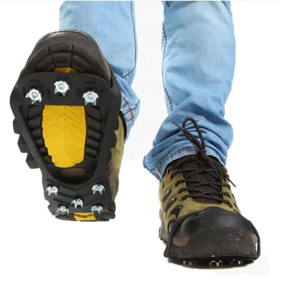 1 Pair New 5/8 Teeth Ice Gripper Spike Universal Anti-Slip Shoes Crampons Spike Spike Grips Cleats For Shoes