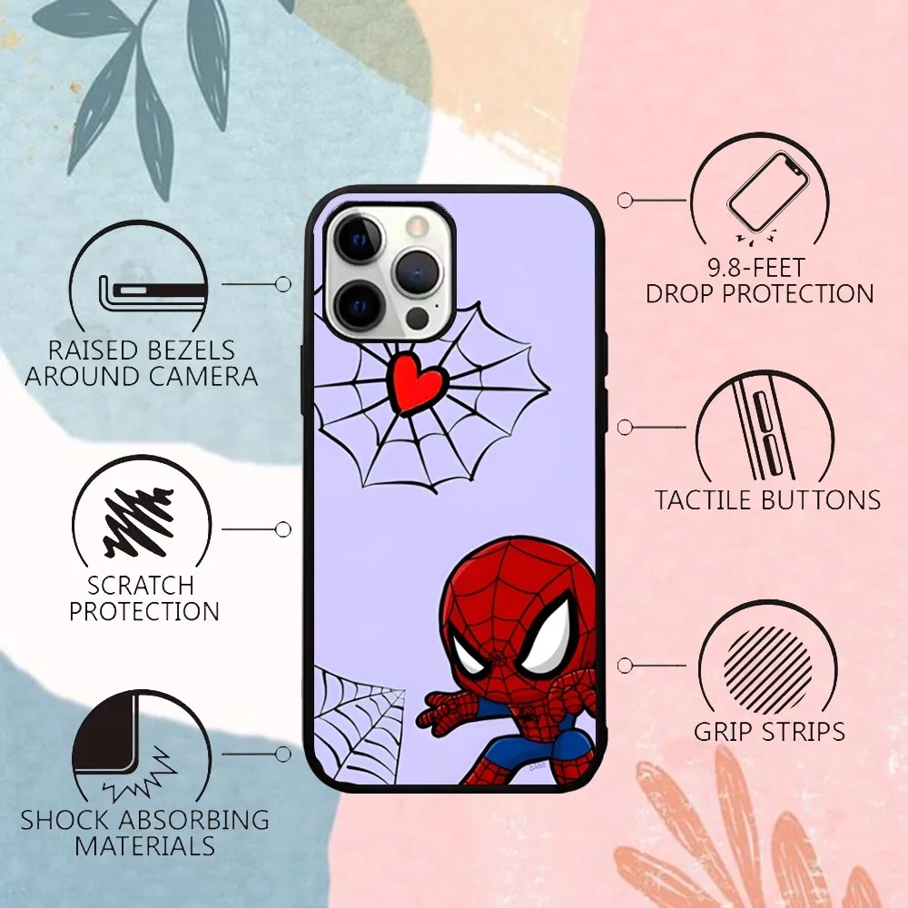 S-Spiderman Cartoon Phone Case For IPhone 15 14 13 Pro Max 11 12 Mini Alex Mirror For Magsafe Wireless Charging Cover