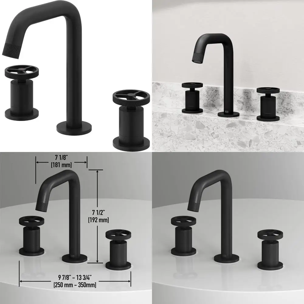 

8 Inch Matte Black Two-Handle Three-Hole Widespread Bathroom Faucet with High-Quality Design for Modern Bathrooms