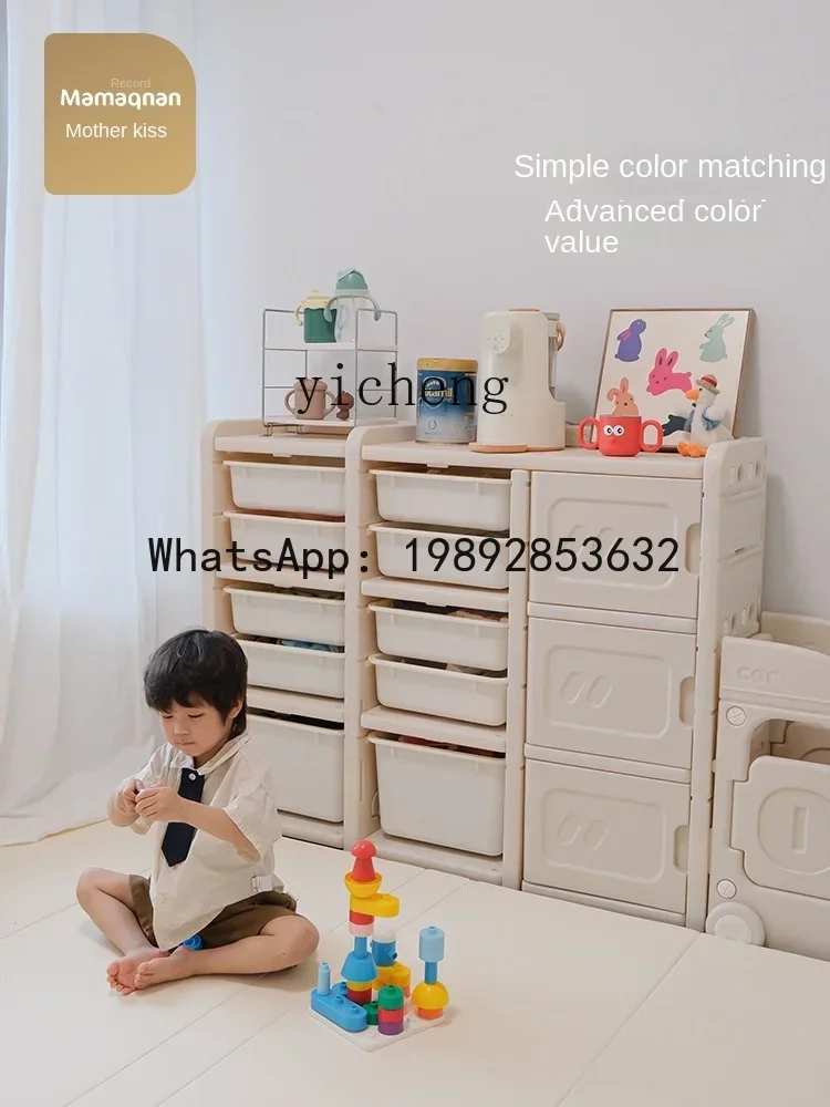 AH لعبة أطفال لتخزين السيارة، رف تخزين متعدد الطبقات لغرفة الأطفال، خزانة ذات سعة كبيرة #4