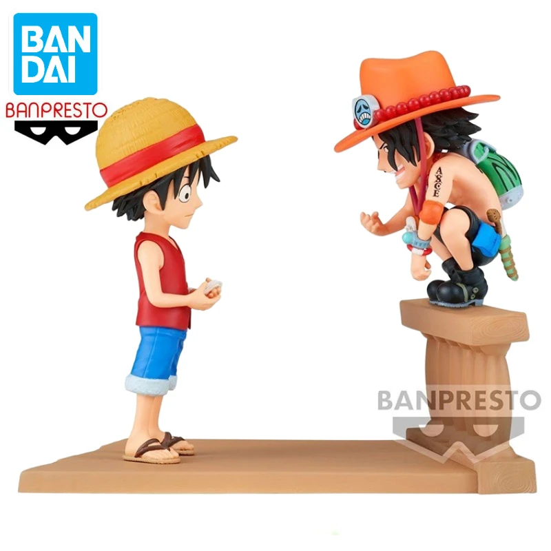 In Stock Bandai BANPRESTO One Piece World Collectible Figure Log Stories Monkey D. Luffy&Portgas·D·Ace Anime Action Toy Model