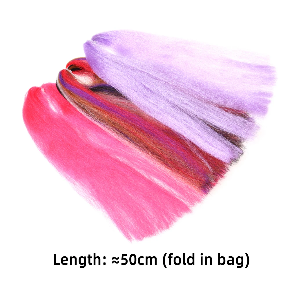 15 Colors Fly Tying Soft EP Silky Fiber Long Hair Synthetic Material for Minnow Baitfish Streamer Fishing Lure Bait