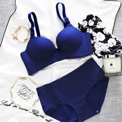 Ensemble Femme 2 Pieces Non Wire Bras and Panty Set Girls Sexy Lingerie Set Women's Panties Underwear Bralette Mujer Lenceria