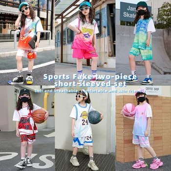 Kids Basketball Training Jersey Set 1