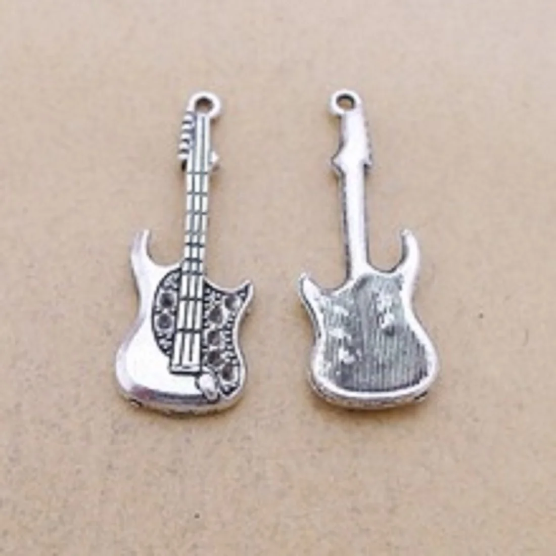 10 шт./лот, подвески для электрогитары 36x12 мм, тибетские серебряные подвески, антикварные ювелирные изделия, сделай сам, кулон ручной работы