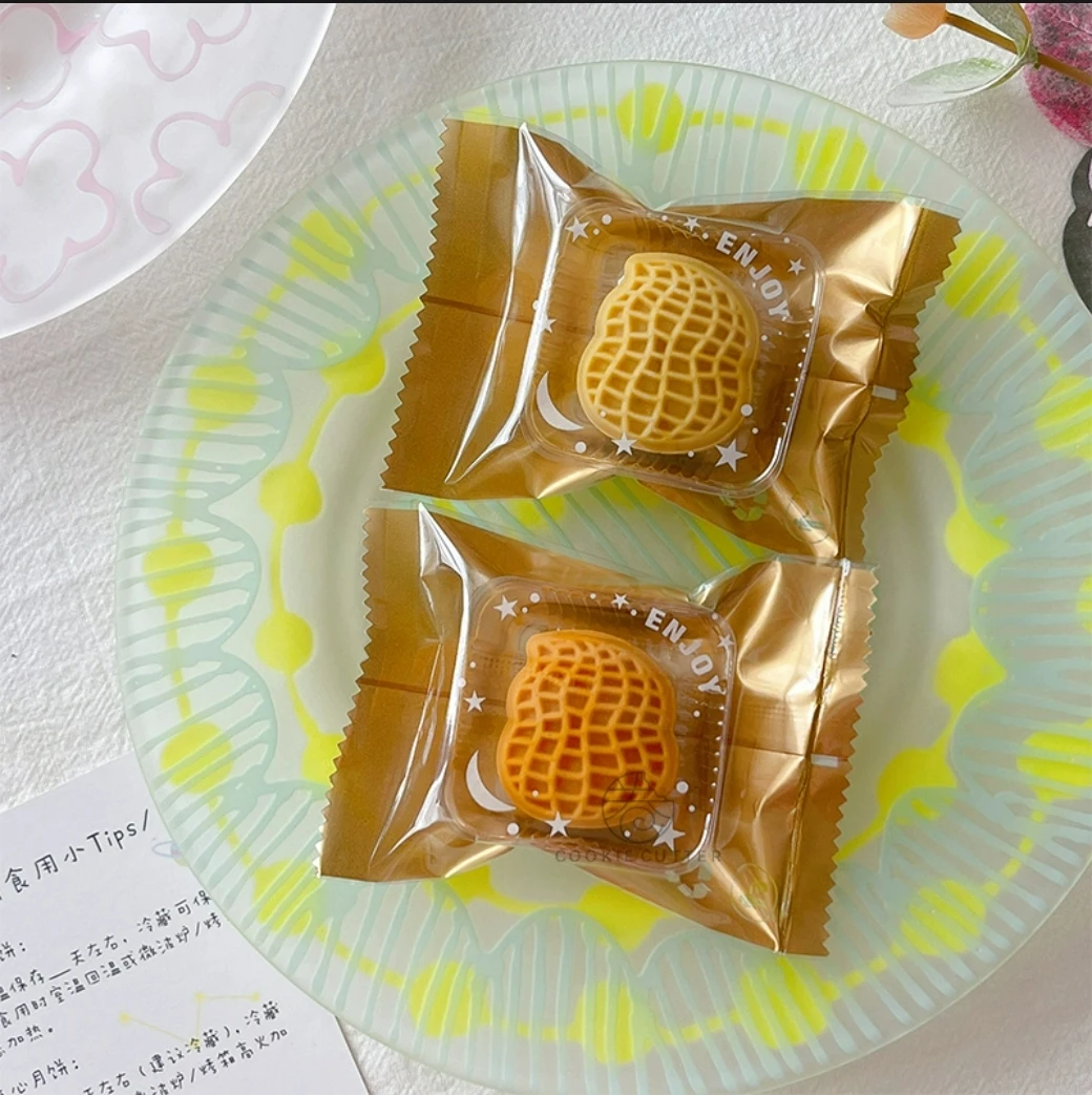 20g Chinese small fresh mini gold bottom mooncake machine sealing bag mini mung bean cake sealing bag small pastry packaging bag