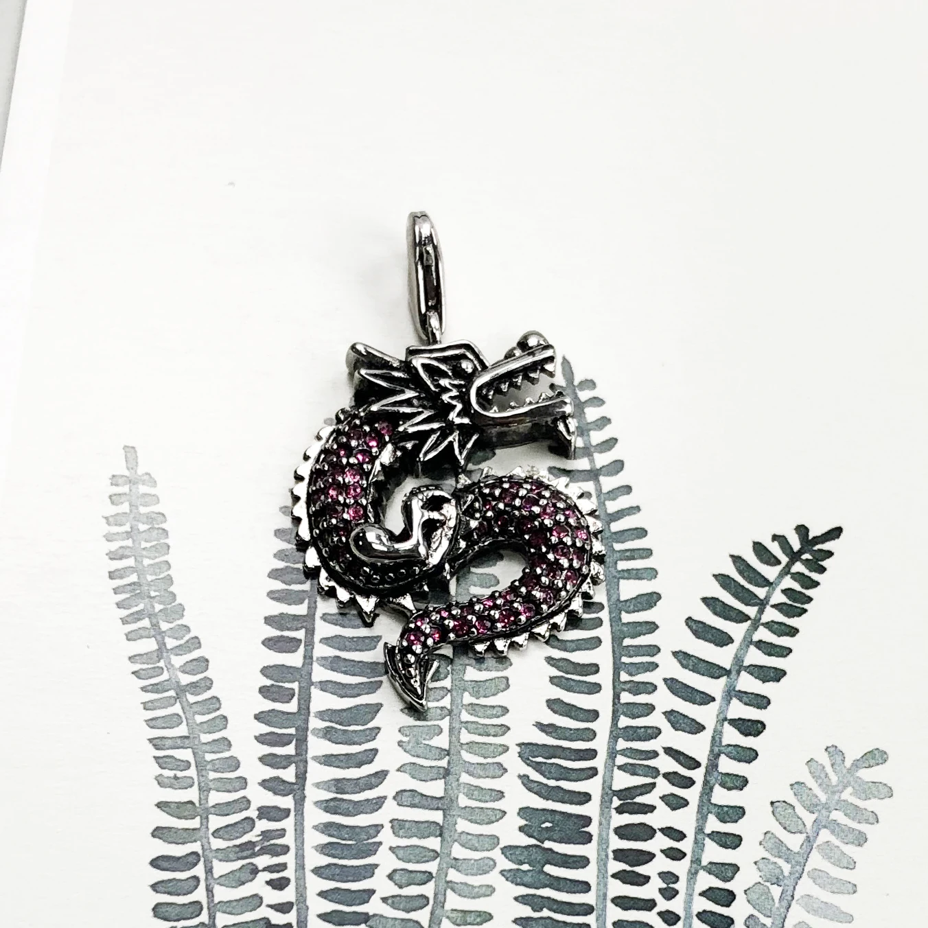Pendant Red Dragon Winter 925 Sterling Silver Fashion Jewelry Europe Ethnic Trendy Accessories Gift For  Woman Men