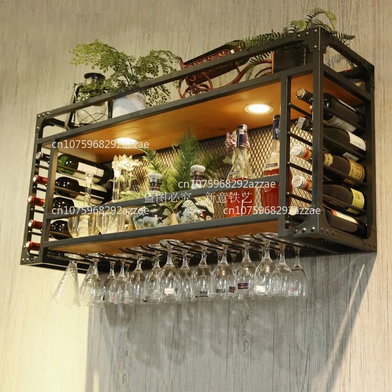 

Wine Rack Wine Cabinet Living Room Wall Decoration Red Wine Partition Storage Rack Hanging Type