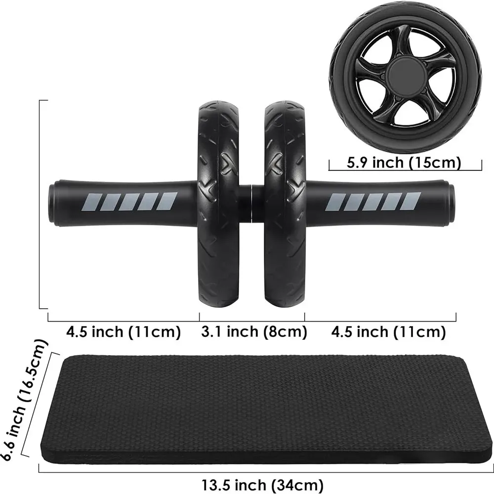 AB Roller Wheel per AB Roller Workout Equipment AB Roller con ginocchiera AB Roller Wheel con bande di resistenza AB Roller Workout