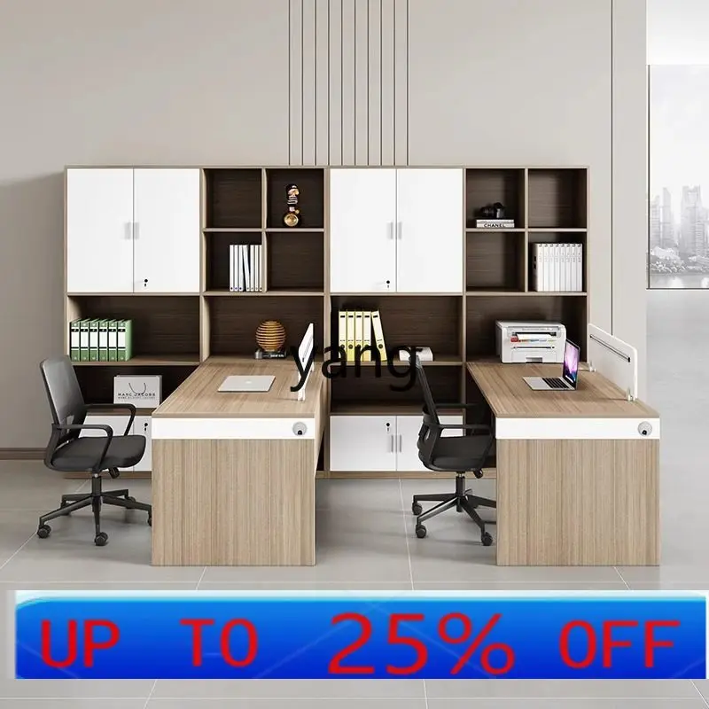 

Высокий шкаф LMM с двойным сиденьем, комбинированный стол для персонала, стол для четырех сотрудников, офисная перегородка с экраном