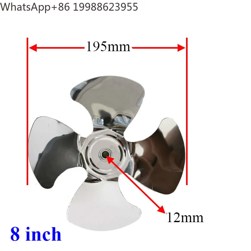 Replacement of propeller fan blades, axial fan exhaust fan blades, replacement blades, stainless steel 8/10/12/14/16 inches