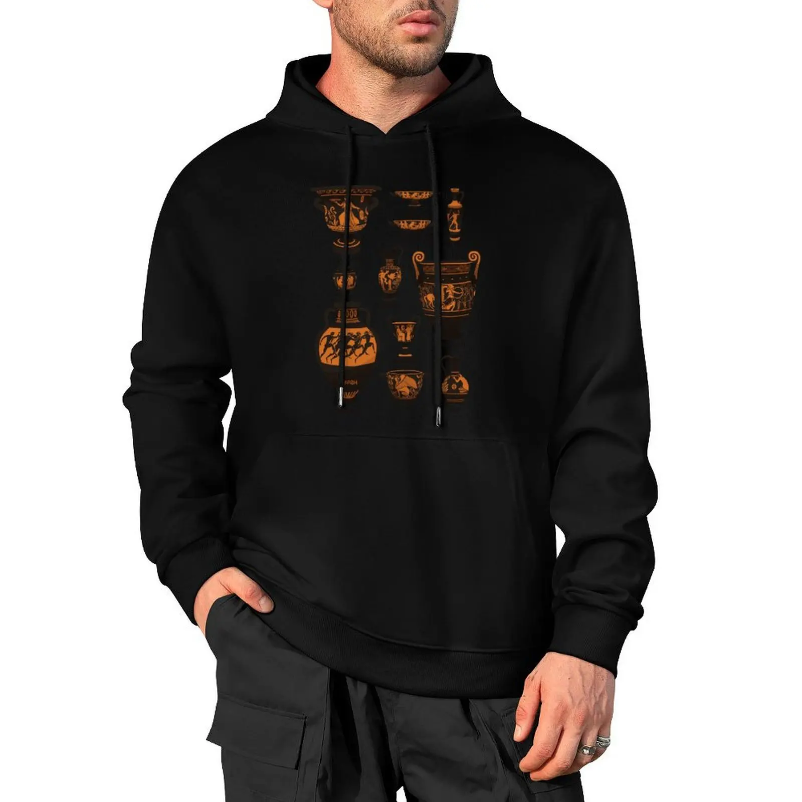 

Ancient Greek Pottery Pullover Hoodie winter clothes men's autumn clothes streetwear men oversized hoodie