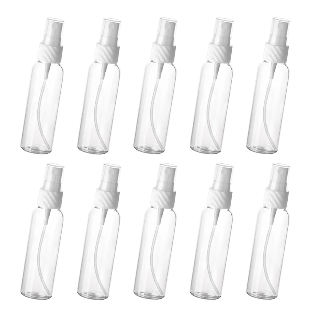 

10pcs Spray Bottle Water Sprayer Refillable Mist Atomizer Perfume Bottles Plastic Empty Bottles Compact Lightweight Travel
