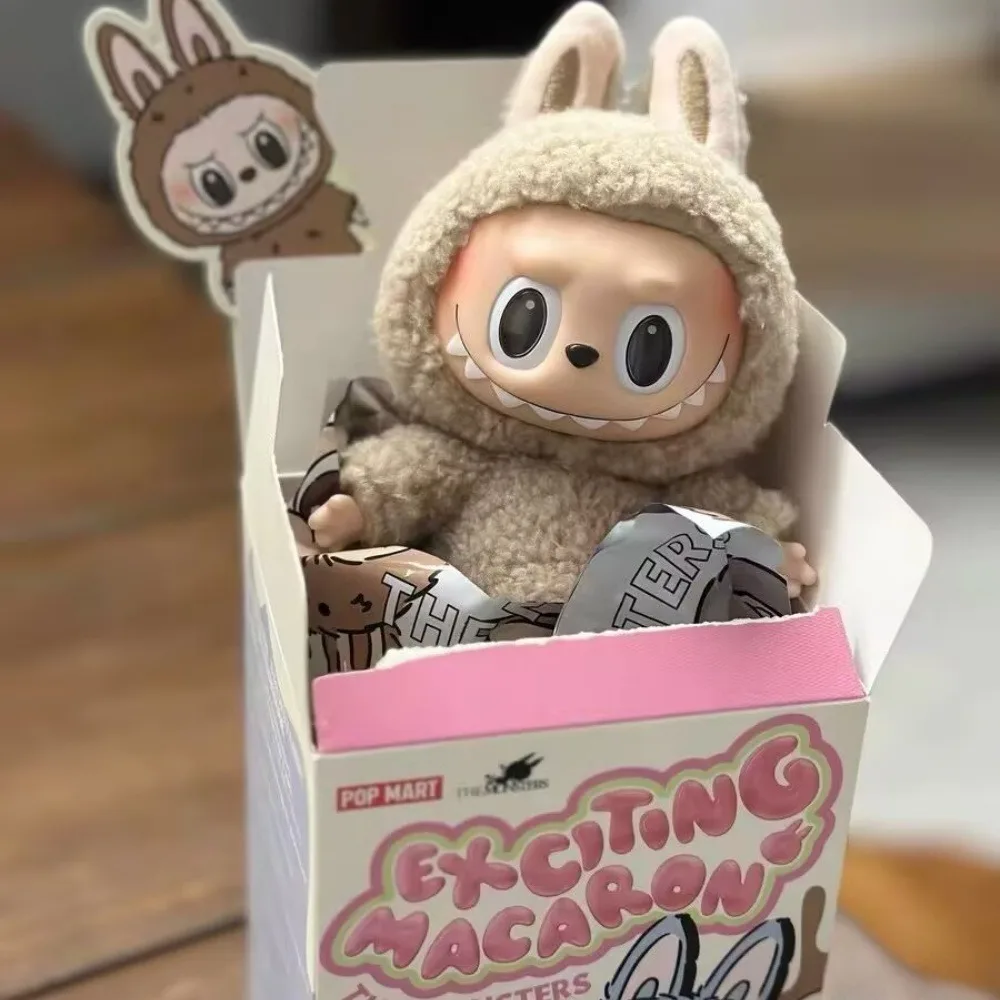 Monster Doll with Backpack Blind Box Heartbeat Macaron Mokoko Anime Character Guessing Bag Pendant Gift Replica
