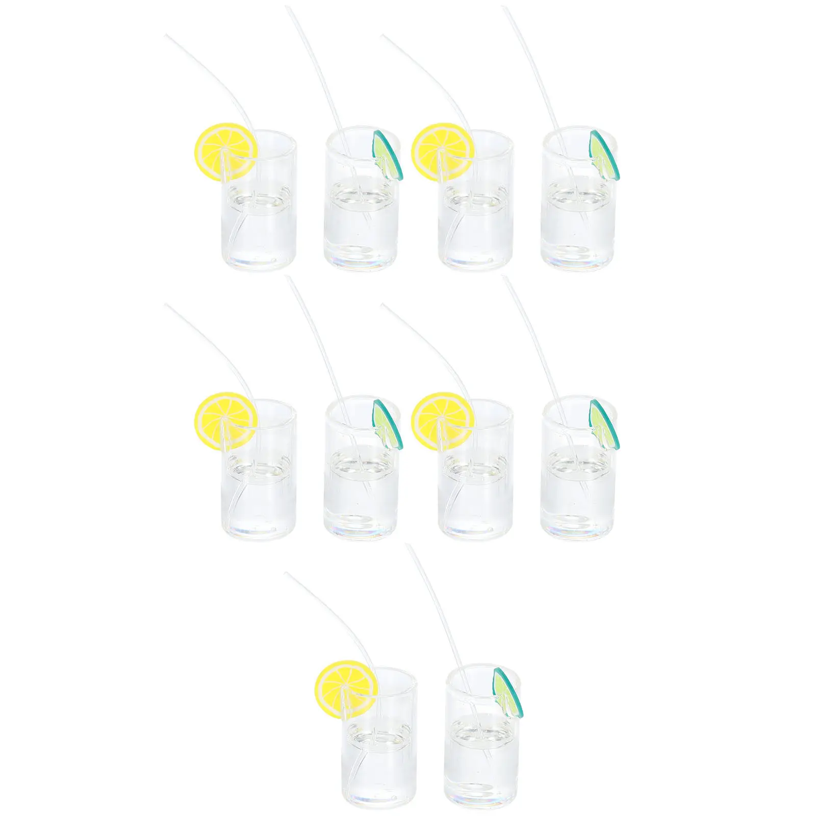 

10 шт. миниатюрных украшений в виде стаканчиков для лимонада, реалистичные маленькие декоративные аксессуары для мини-домиков, настольные украшения, декор для микроландшафта