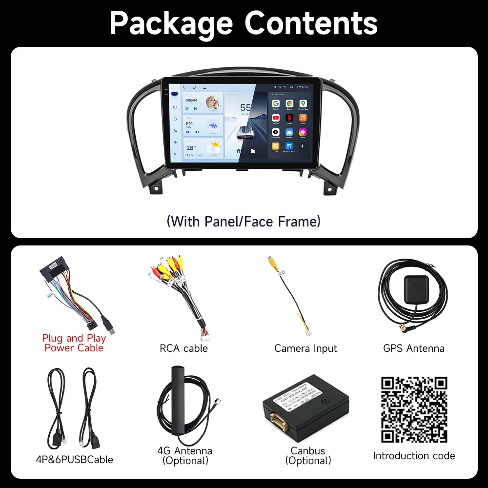 JIUYIN Car Radio For Nissan Juke YF15 2010 - 2014 Android 13 Auto Carplay 4G Car Multimedia GPS AI Voice 2din autoradio