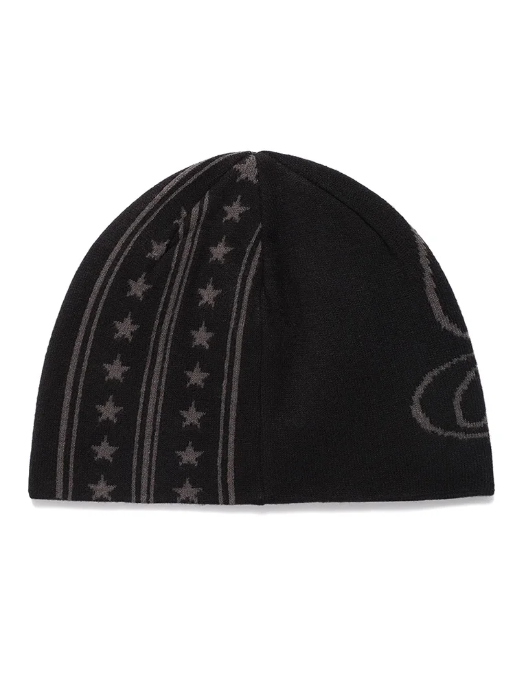 Women's Hat Beanie Knit Star Winter Y2k Streetwear Korean Fashion Kpop Wool Pullover Graphic Aesthetic Gothic Unisex Accessories