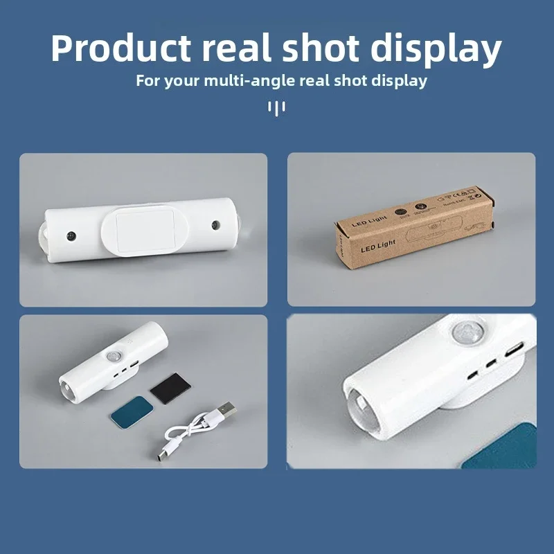 Wall Lamp Magnetic Ambient Light for Hallway Stair Bedroom Living RoomRGB Gradient Motion Sensor Night Light Rechargeable