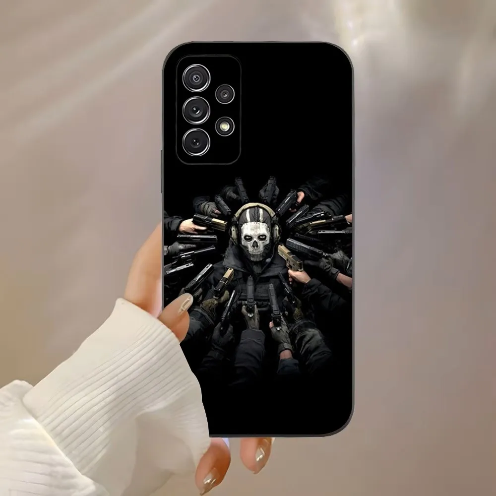 COD Call Of D-Duty Ghost-s Phone Case For Samsung Galaxy A91,A80,A73,A72 ,A71,A53A52,A32 ,A31A22,A21s,A20,Black Cover