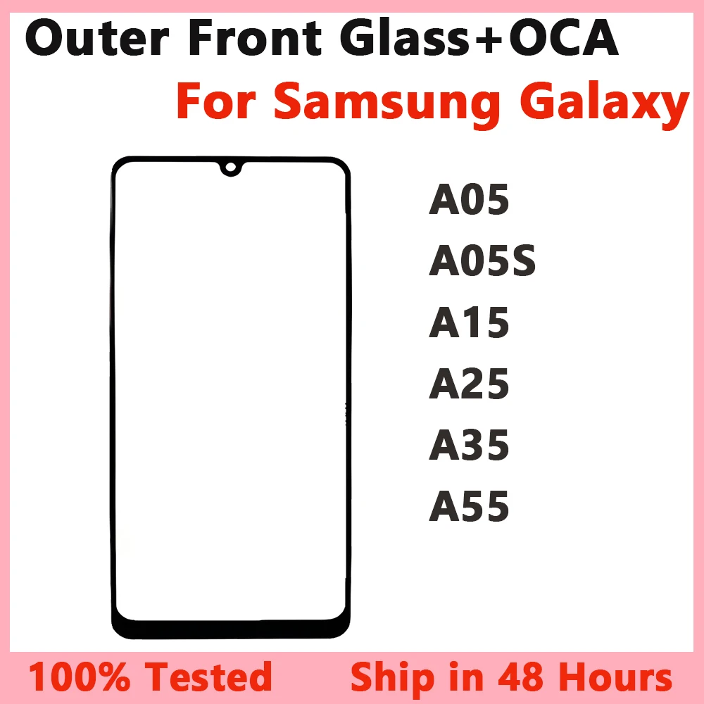 

LCD Screen Outer Glass Laminated OCA Glue For Samsung Galaxy A6 A7 A8 A9 2018 A8S A9 Pro Front Touch Screen Panel Replacement