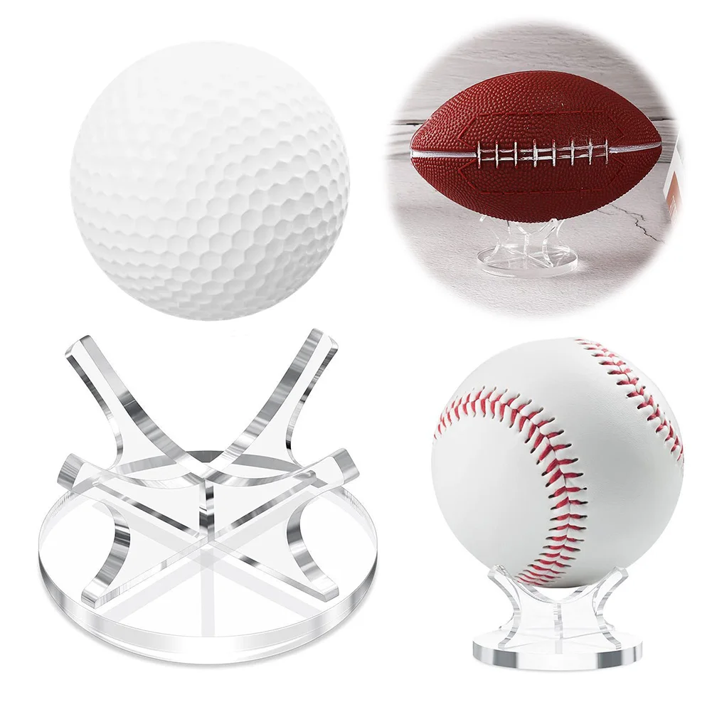 Acrylic Small Ball Stand Holder Clear Baseball Display Stand Memorabilia Autograph Baseball Holder for Golf Softball Tennis Ball