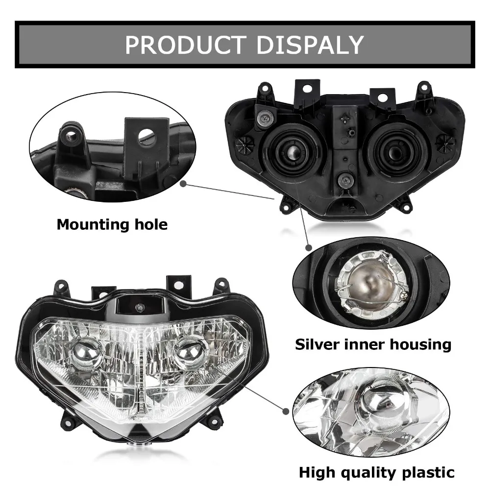 Motorcycle Headlight Assembly 2001-2003 Headlight Assembly for Suzuki GSXR600 GSXR750 GSXR1000 2001-2003