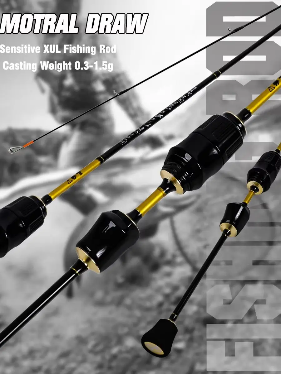MIFINE MOTRAL DRAW XUL Ultraleichte Spinnrute 30T Lure 0,3-1,5G 1,93M Fuji-Ring für Forellen-, Barsch- und Zanderangeln mit solider Spitze