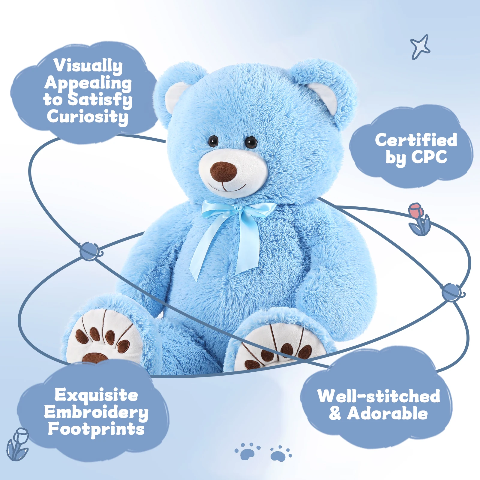 W302 Ultimate 8-częściowy Zestaw Gigantycznych Pluszaków - 89 cm Większe Jest Lepsze, Pluszaki, Najlepsze Niespodzianka na Boże Narodzenie, Urodziny