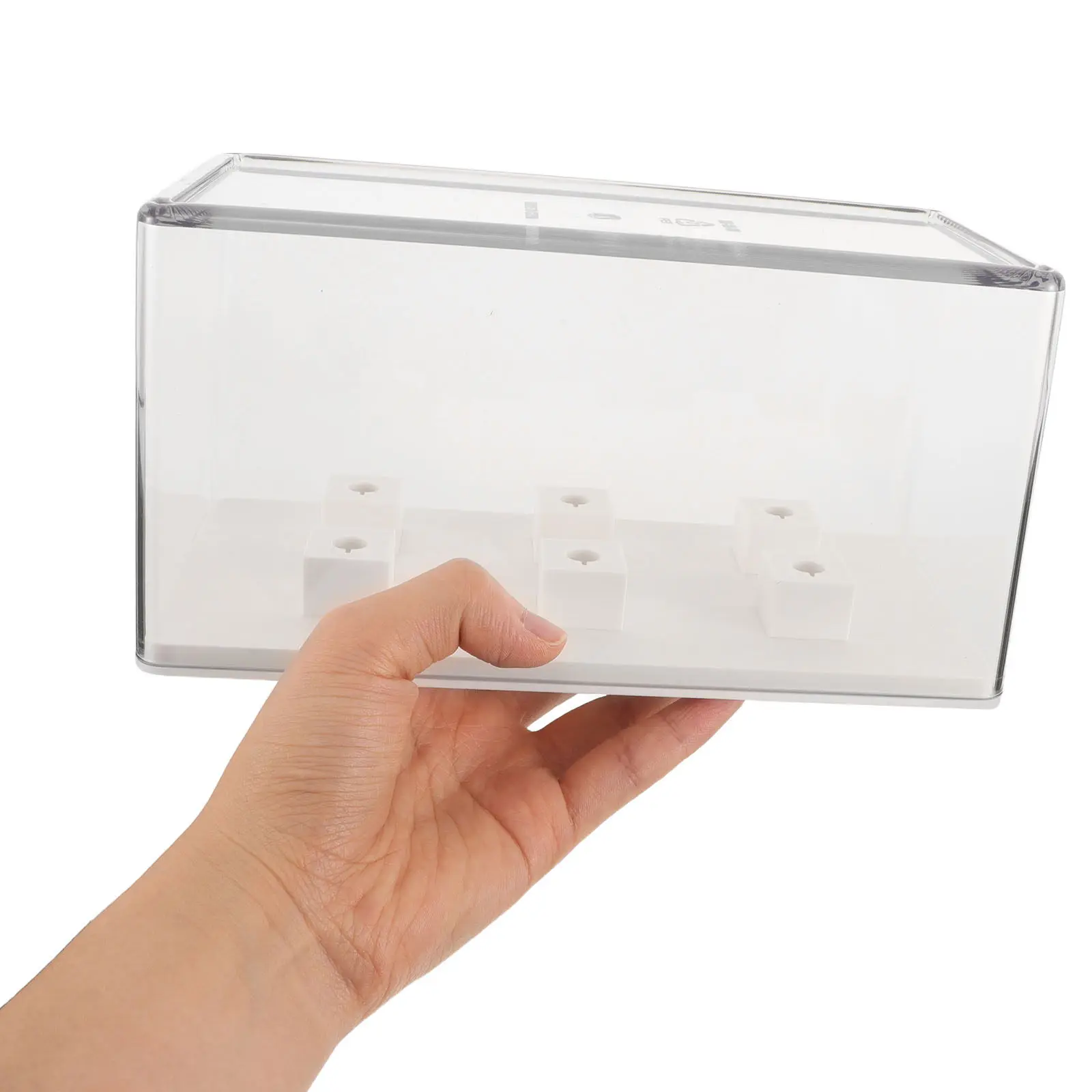 Transparent Acrylic Turntable Headshell Storage Case 4-Position Dustproof Vinyl Cartridge Keeper Record Player Accessory