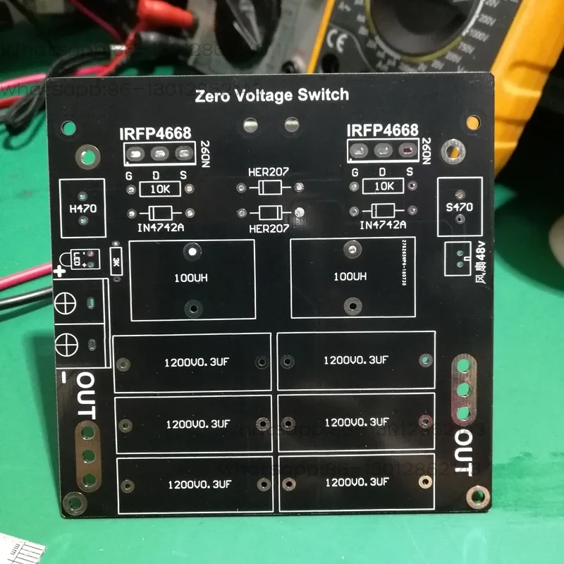 1000W ZVS high frequency induction heating machine quenching tapless zvs kit DIY 2 tube PCB empty board