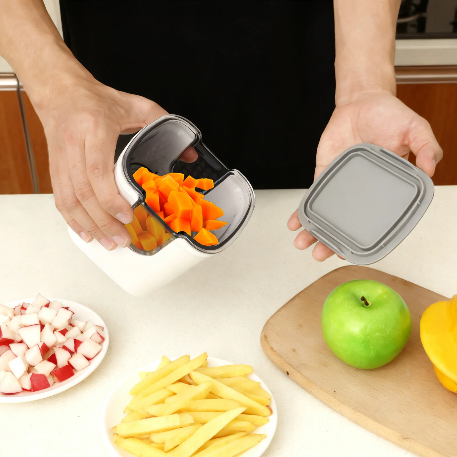 Multifunctional Vegetable Cutter, Kitchen Household, Potato Shreds, Shredded and Diced, Radish Grater, Slicer Kitchen Gadgets