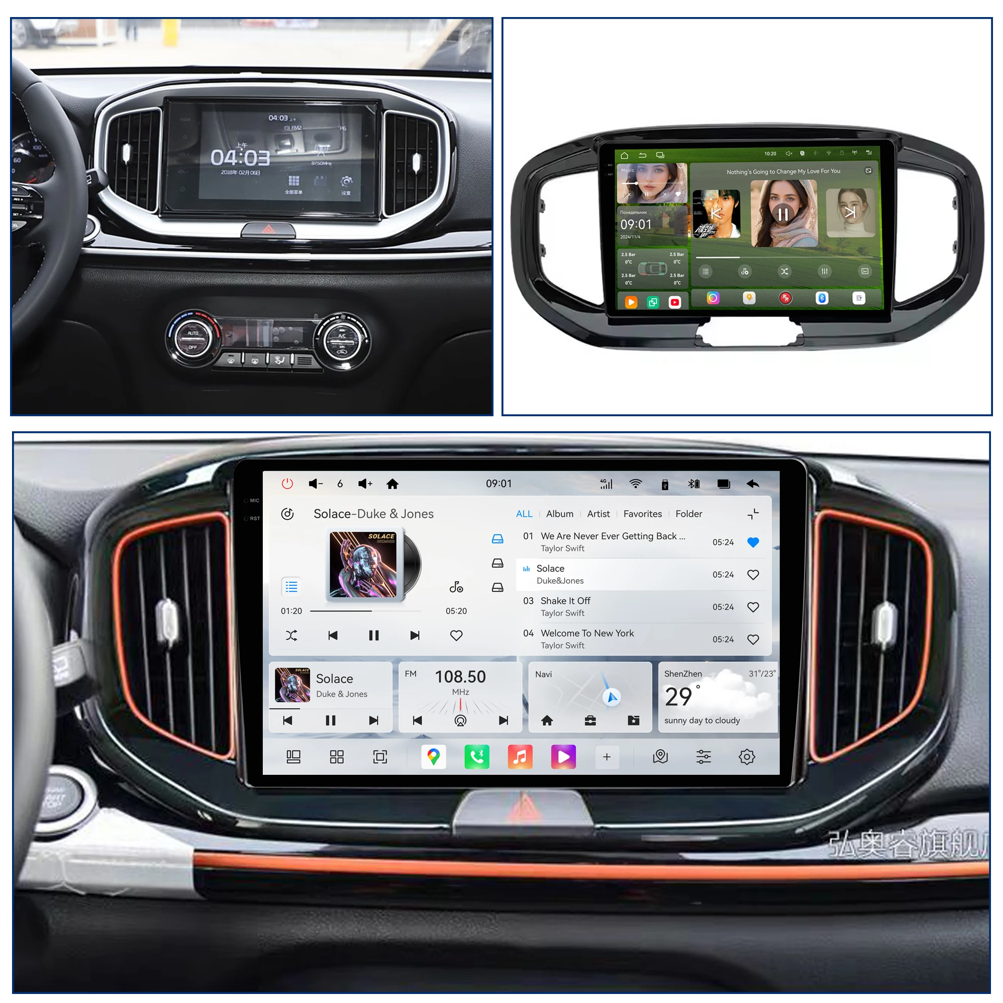 Redpower Android 850 Pro Max Multimedia Player with Crystal Sound, CarPlay Bluetooth Car Radio for KIA KX1 2019-2023