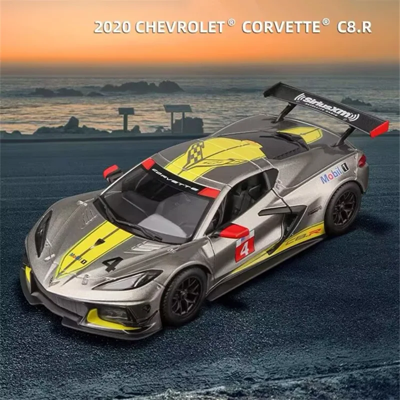 

1:24 2020 Chevrolet Corvette C8 R Alloy Sports Car Model Diecasts Metal Racing Vehicles Car Model High Simulation Kids Toys Gift