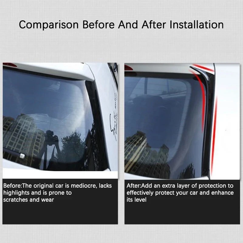 

2Pcs Car Modified Rear Window Side Spoiler Wing for Golf 7 MK7 2014-2018 ABS Plastic Car Styling Auto Accessories