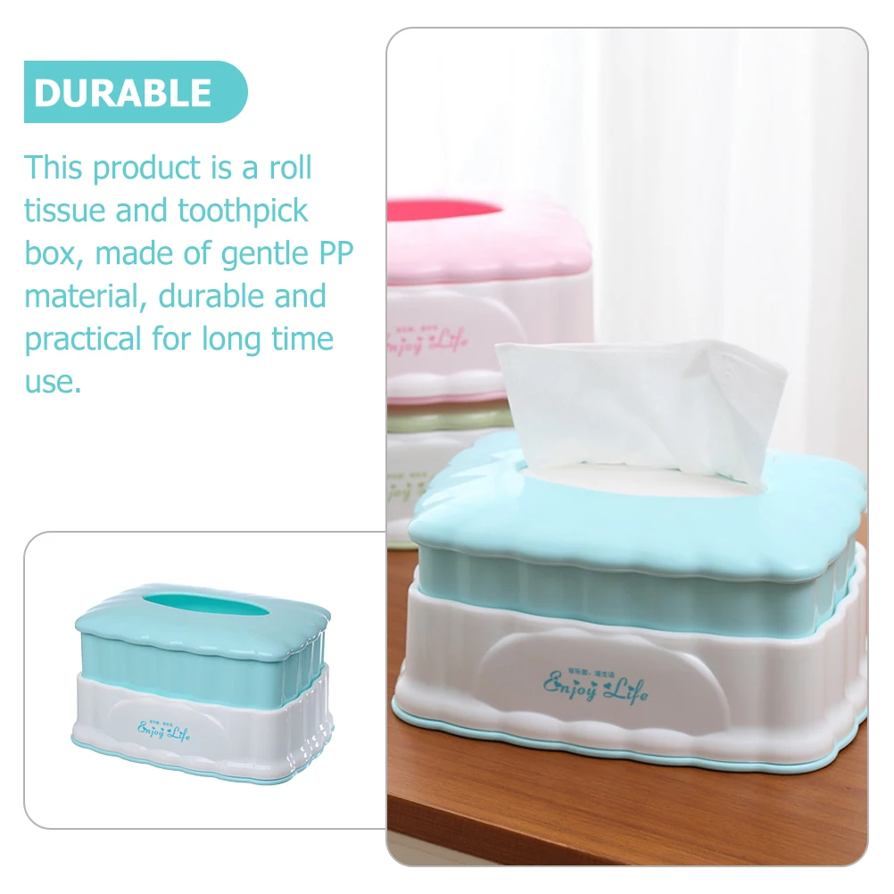 

Elegant PP Tissue Box Holder Desktop Paper Towel ganizer Compact Storage Container Portable Napkin Case Living Room Accessories