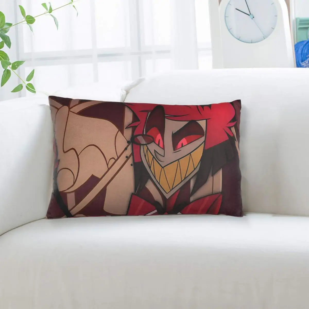 Modern Hazbin Alastor Buddy Cartoon Anime Rectangle Pillowcase Cushion Cover Decor Bedroom Bed Home Comfort Throw Pillow