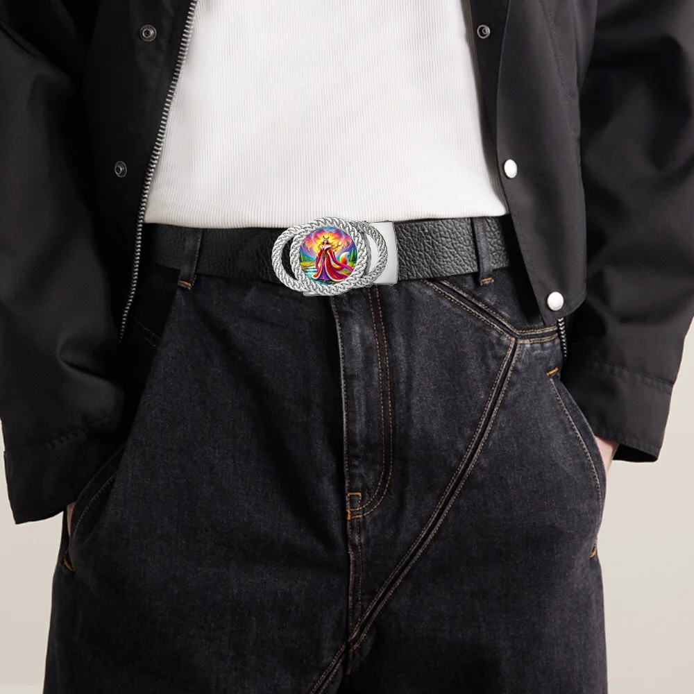 Charm Fox Automatic Ratchet Belt Buckle Fashion Personalized Waist Accessory Best Gift for Friends