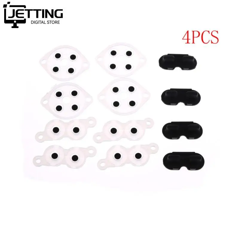 4 Sets Replacement Silicone Conductive Buttons Pads For NES Controller