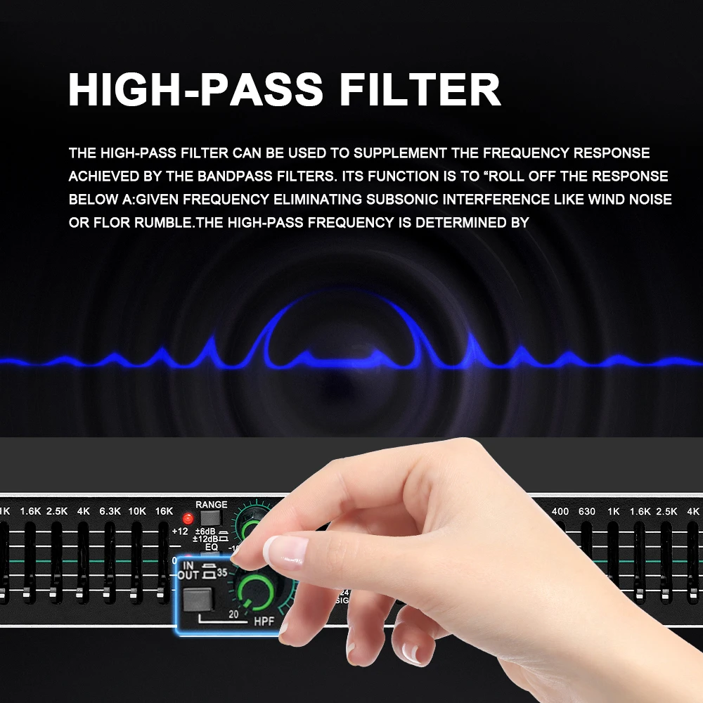 EQ215S Nuovo equalizzatore grafico doppio 15 bande bilanciato attivo Equalizzatore di potenza Processore audio digitale