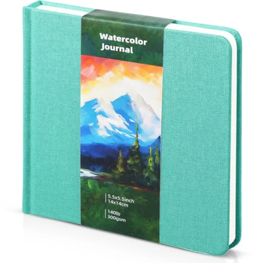 

Watercolor Sketchbook Graduation Gifts Journal Square Watercolor Notebook Cold Press 140lb 300gsm Cotton Paper 48 Pages Journal